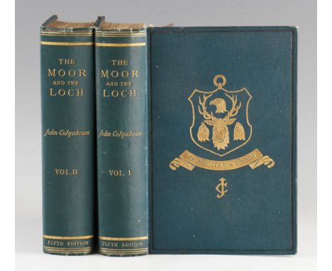 Colquhoun, John (2) - 'The Moor and The Loch' 1880 in Two Volumes, 5th ed', Vol I & II, William Blackwood & Sons, both bound 