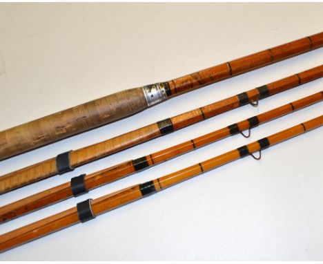 Farlow's, London Rod "Denham" spliced joint, split cane salmon fly rod, 14ft 3pc 2 tops. Splice "shoes" for all joints.  Snak