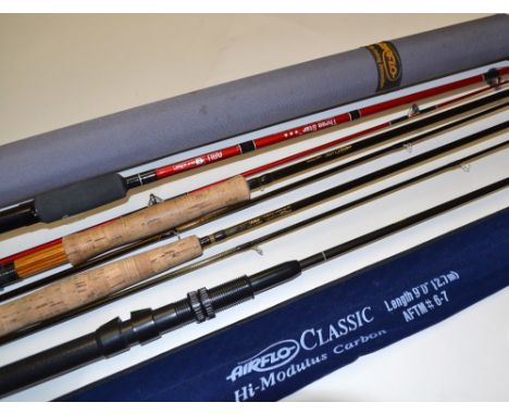 2x Airflo Classic Fly Rods - 10ft and 9ft 2pc high modulus carbon rods - line rating  #7/8 & #6/7, both with black anodised s