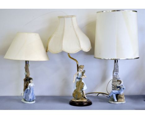 Three Nao figure table lamps.