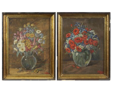 two 20th Cent. German oil on panel - signed K. Heppe and one dated 1945||HEPPE K. (DUITSLAND 20° EEUW) lot van twee olieverfs