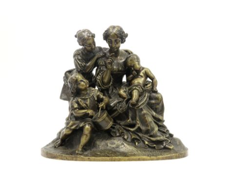 19th Cent. French sculpture in bronze - signed Théodore Coinchon||COINCHON THÉODORE (1814 - 1881) negentiende eeuwse sculptuu