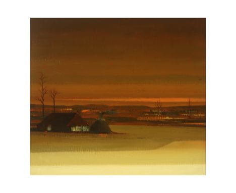20th Cent. Belgian oil on panel - signed Staf Beerten||BEERTEN STAF (1930 - 2019) olieverfschilderij op paneel : "Landschap b