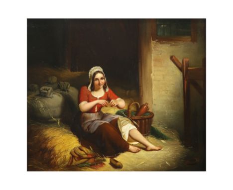 mid 19th Cent. Romantic School oil on panel||Midden negentiende eeuws olieverfschilderij op paneel met een typisch romantisch