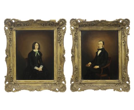 pendant of two 19th Cent. English School oil on panel||ENGELSE SCHOOL  -  19° EEUW pendant olieverfschilderijen op paneel : "