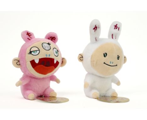 two Takashi Murakami dolls "Seated Kaikai &amp; Kiki" - edition by Kaikai Kiki Co. Ltd. - with original labels||MURAKAMI TAKA