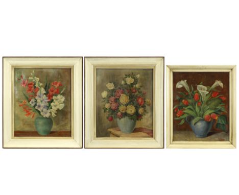 three 20th Cent. German oil on canvas - signed K. Heppe ||HEPPE K. (DUITSLAND 20° EEUW) lot van drie olieverfschilderijen op 