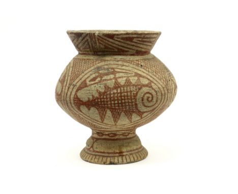 Siamese Ban Chiang urn in earthenware with red sludge to be dated in the Neolithic period till Iron Age||THAILAND - BAN CHIAN