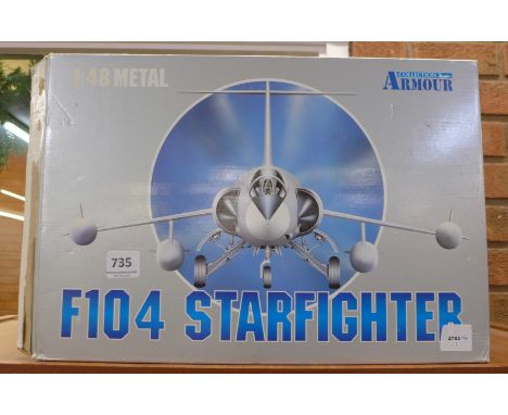 A die-cast Model F104 Starfighter, 1:48 scale, boxed, box a/f