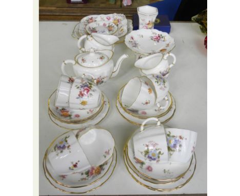 A ROYAL CROWN DERBY POSIES PATTERN TEA SERVICE AND SEVERAL ROYAL CROWN DERBY POSIES PATTERN TRINKET WARES