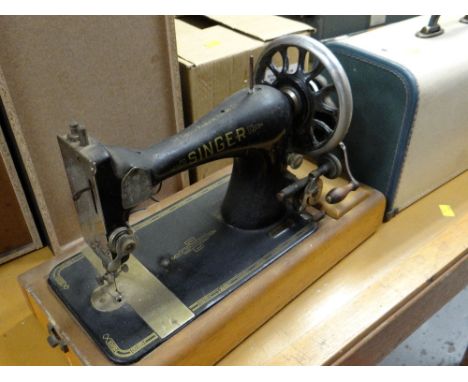 Vintage cased Singer sewing machine