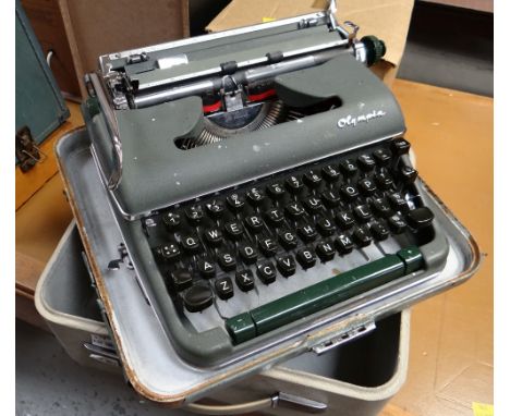 Vintage cased 'Olympia' typewriter