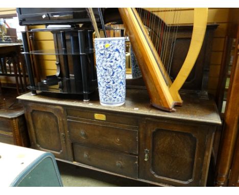 Vintage oak mirror backed sideboard