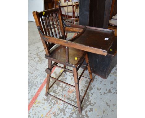 A vintage metamorphic high chair