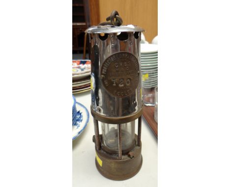 A vintage miners lamp by Eccles