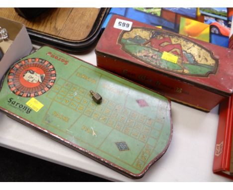 Two vintage tins, Sarony cigarettes & East West Homes Best