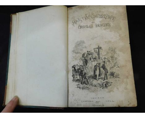 CHARLES DICKENS; THE LIFE AND ADVENTURES OF MARTIN CHUZZLEWIT, ill H K Browne, 'Phiz', London, Chapman &amp; Hall, 1844, 1st 