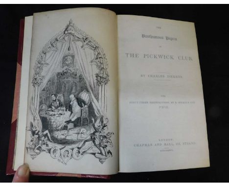 CHARLES DICKENS: THE POSTHUMOUS PAPERS OF THE PICKWICK CLUB, ill R Seymour &amp; H K Browne, 'Phiz', London, Chapman &amp; Ha
