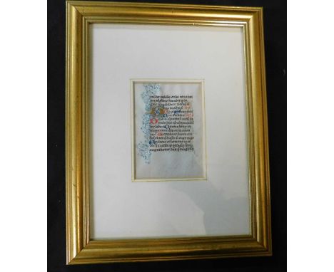 Small manuscript on vellum, from a Book of Hours, mid-18th century, Flanders or The Netherlands, text from Psalm 69 from the 