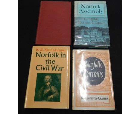 ROBERT WYNDHAM KETTON-CREMER: 4 titles: NORFOLK PORTRAITS, London, Faber &amp; Faber, 1946, 4th impression signed, original c