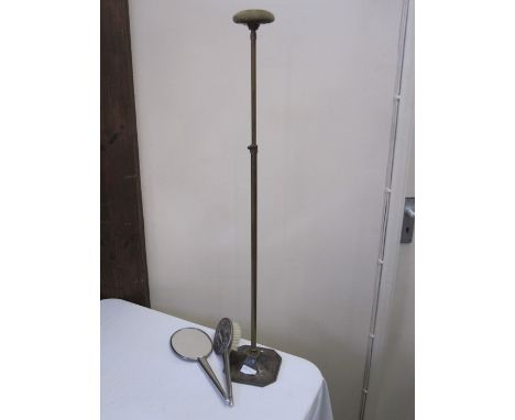 Early 20th century vintage milliner's shop display hat stand&nbsp;with adjustable telescopic column over a stepped base and a