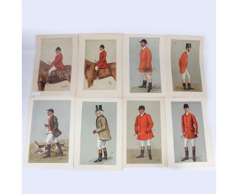 Vanity Fair. A collection of 26 caricatures, mostly late 19th-century, colour lithographic caricatures by or after 'Spy', 'T'