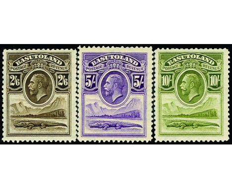 BASUTOLAND - 1933 ½d to 10s olive-green (SG 1-10), fresh large part to fine o.g. some light overall gum toning, cat £275