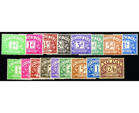 GREAT BRITAIN - Postage Dues: 1914-22 ½d to 1s set of eight and 1924-31 set of 9 (SG D1-8 and 10-18) all u/m but a number wit