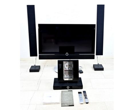 Loewe LED TV with accessories, speaker columns and receiver, etc. (B &amp; O cassette deck, CD player) With manual. Type: Ind