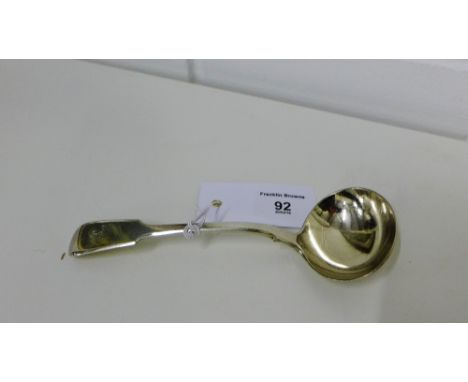 William IV silver fiddle pattern sauce ladle with makers marks for Adey Bellamy Savory, London 1831, 18cm long  