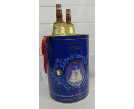 Bells Scotch Whiskey decanter, and two smaller, with contents (3) 