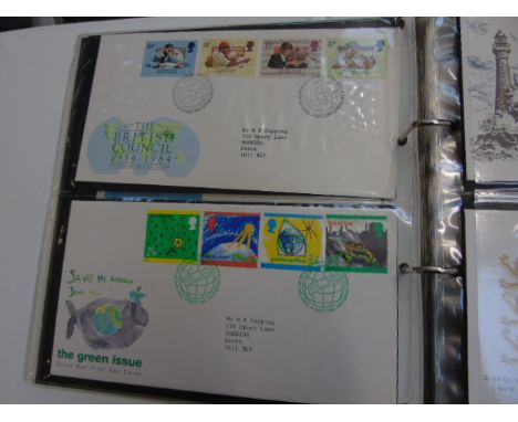 Album of first day covers mainly from the 1980's