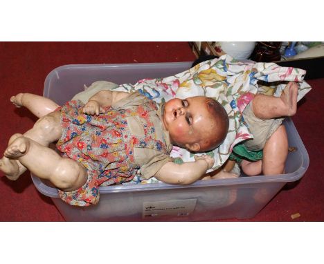 A collection of vintage celluloid dolls