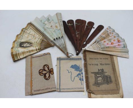 A collection of vintage hand fans