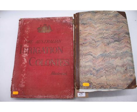 Two vintage scrap books and contents