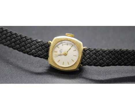 A lady's Zentra 14ct gold cased cocktail watch, having manual wind movement, case dia.16mm