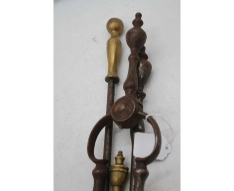 A collection of 19th century fire tools