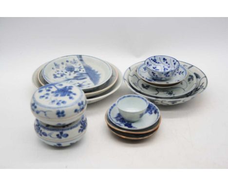 A collection of 18th century and later Chinese porcelain, to include Ca Mau Cargo and Tek Sing Cargo together with two suppor