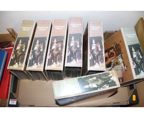 Seven ring binders of various postcards to include Newmarket examples, St Mary's Church, Duchess Drive, Upper Station Road, S