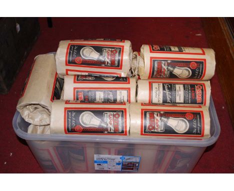 A collection of General Electric Co. Osram lamp lightbulbs