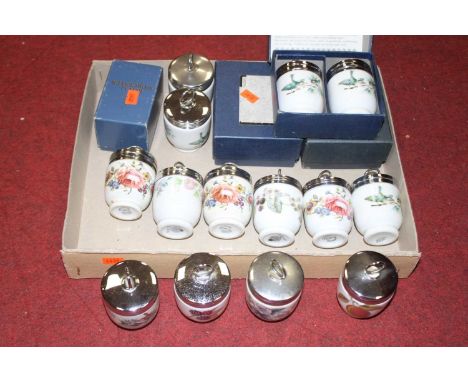 A collection of various Royal Worcester egg coddlers
