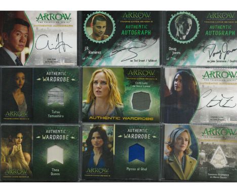 Trading cards Arrow 4 x signatures includes Doug Jones, J.R.Ramirez, Chin Han and Christine Laing plus 5 x unsigned Caity Lot