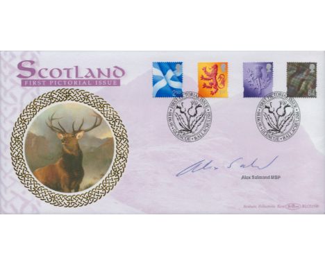 Alex Salmond signed Scotland first pictorial issue FDC. 8/6/99 Glencoe postmark. Good condition. All autographs are genuine h