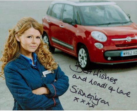 Sian Gibson signed Car Share 10x8 inch colour photo. Sian Gibson (née Foulkes) is a Welsh comedy actress and television write