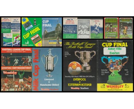 14 Football Cup Final programmes. 11 Football association challenge cup competition programmes and 4 Official souvenir progra