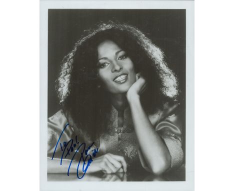 Pam Grier signed 10x8 inch black and white photo dedicated. Pamela Suzette Grier (born May 26, 1949) is an American actress a