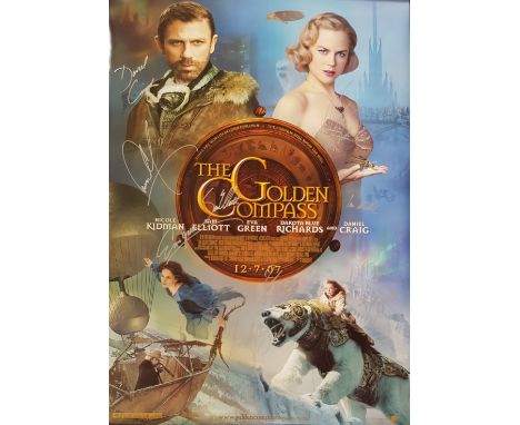 Multi Signed 7 signatures includes Daniel Craig, Nicole Kidman, Sam Elliott, Eva Green, Dakota Blue Richards and Ian Mckellen