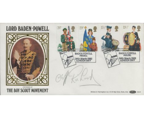 Cliff Richard signed Lord Baden-Powell FDC. 24/3/82 London SW7 postmark. Good condition. All autographs are genuine hand sign