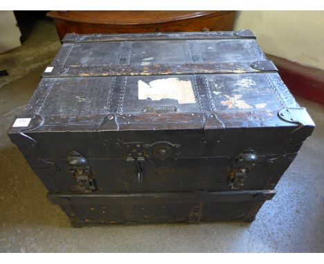 A steamer trunk