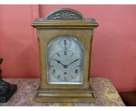 An early 20th Century German Wurtemberg walnut bracket clock